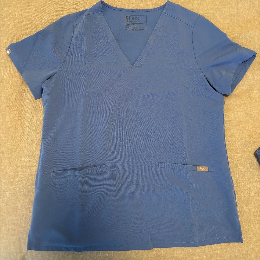 Figs Ceil Blue Top
